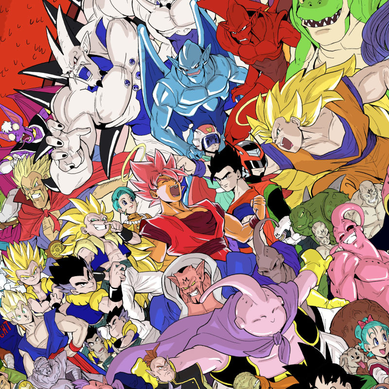 Illustration for article titled Todos (sí, todos) los personajes de Dragon Ball en una sola imagen